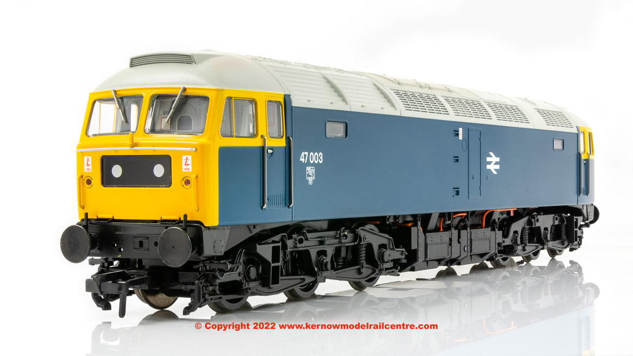 35-411ZSF Bachmann Class 47/0 Diesel Loco number 47 003 in BR Blue livery with Stratford Silver Roof - Era 7